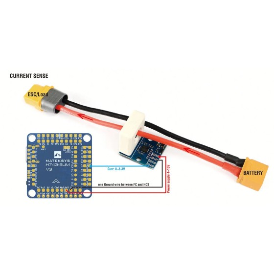 Original 2022 Neuer MATEK HALL CURRENT SENSOR 150A HCS-150A für H743 Slim V3 Flight Controller RC Multi rotor DIY-Teile mit festem Flügel